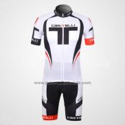 2012 Fahrradbekleidung Castelli Shwarz und Wei 1 Trikot Kurzarm und Tragerhose